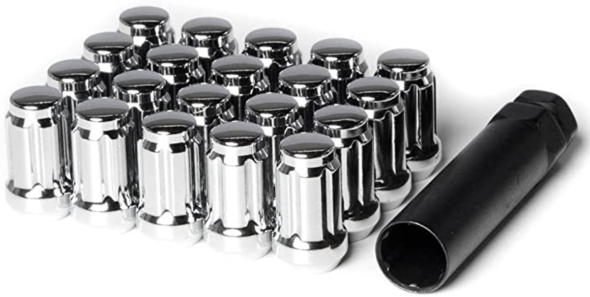 24-Pack Gorilla Spline Tuner Lock Lug Nuts - M12x1.5, Acorn, Bronze Closed End For Wheels & Rims
