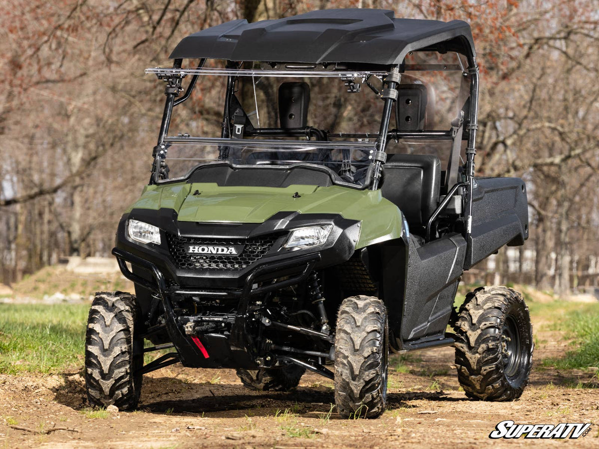 SuperATV HONDA PIONEER 700 SCRATCH RESISTANT FLIP WINDSHIELD – Pro