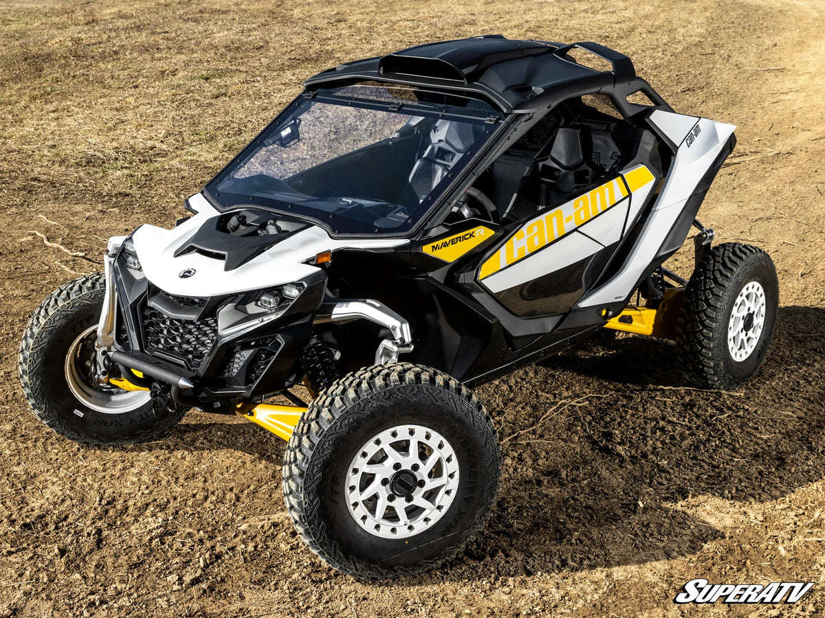 SuperATV Can-Am Maverick R MaxDrive Power Flip Windshield – Pro