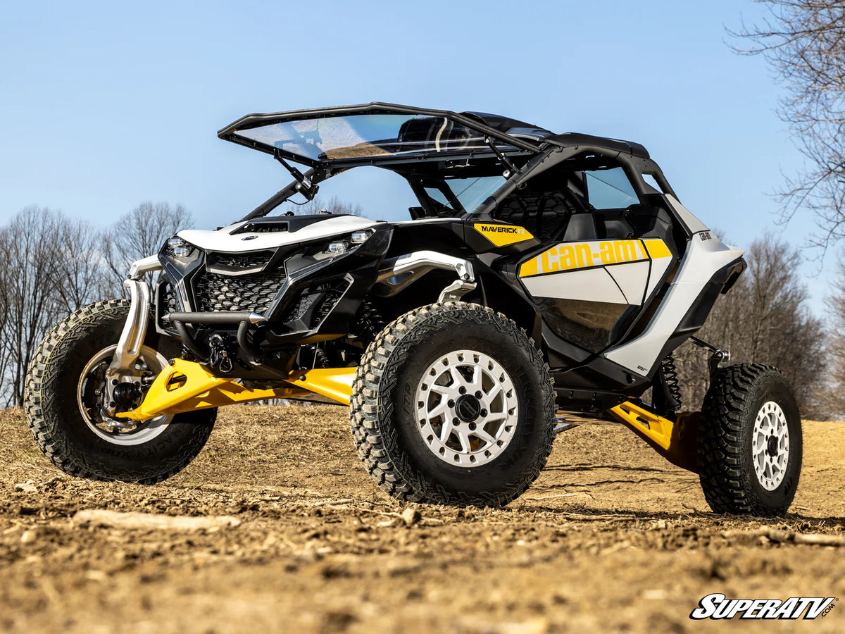 SuperATV Can-Am Maverick R MaxDrive Power Flip Windshield – Pro