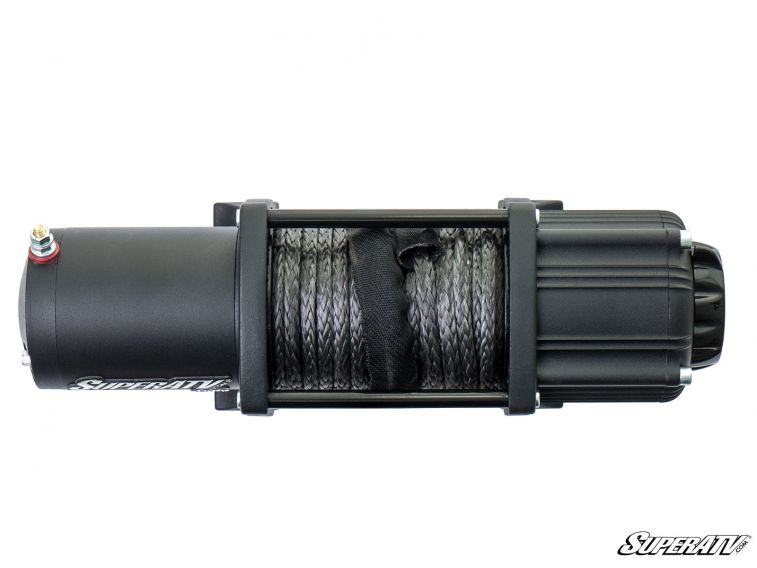 SuperATV 4000 libbre verricello per UTV/ATV | Kit completo di verricello Black Ops | Guarnizioni impermeabili e solenoide | Motore 1.3 HP | Rapporto di trasmissione 166:1