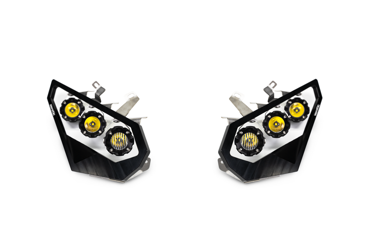 thumbnail interactive-video image 1 of Quad Logic Black LED Headlights For Can-Am Maverick X3 (2017-2021) – Pair 710004658 710004659 1 of 3