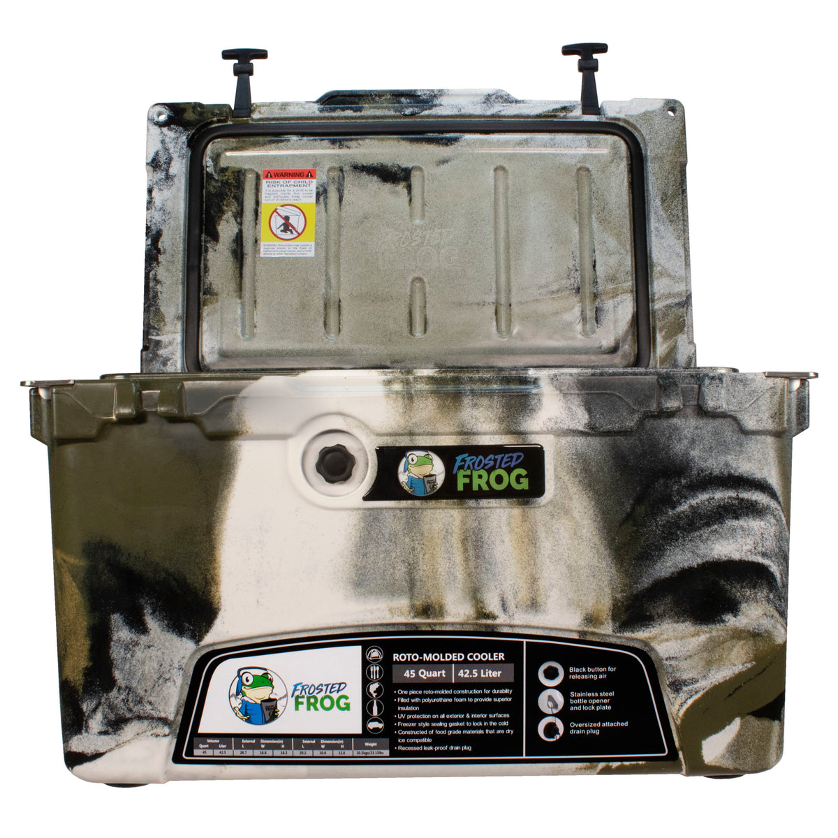 Frosted Frog 45QT Camo Cooler – Camo Desert, 45QT – Pro UTV Parts