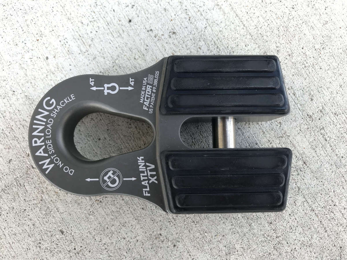 Factor 55 FLATLINK XTV (ATV And UTV) WINCH SHACKLE MOUNT -- RED