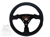 Bad Ass Unlimited -Black Leather Steering Wheel