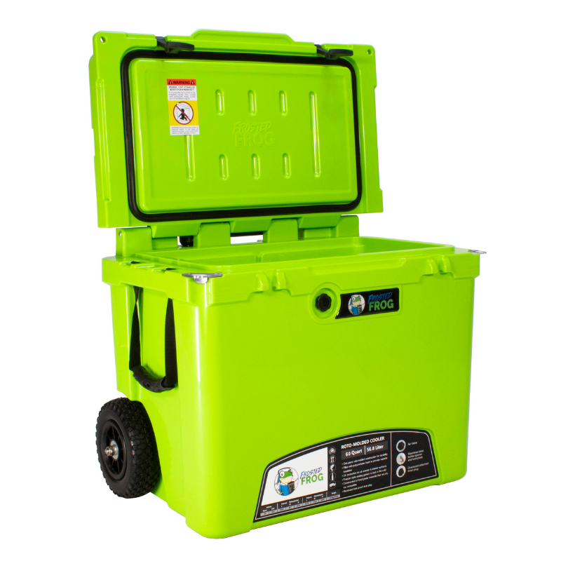 Frosted Frog 60QT Cooler with Wheels & Telescoping Handle