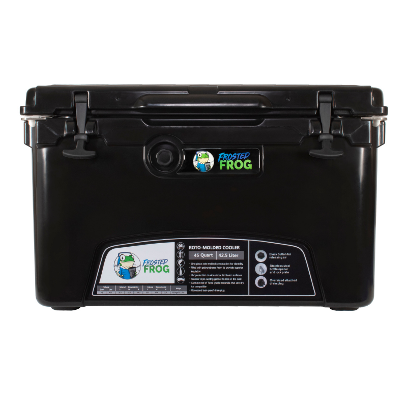 Frosted Frog 45QT Cooler – Black, 45QT – Pro UTV Parts