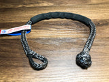 2 for $30 1/4" Black Soft Shackle Pure Dyneema SK78 w/Balastic Cordura Protective Sleeve by Jim Rigging