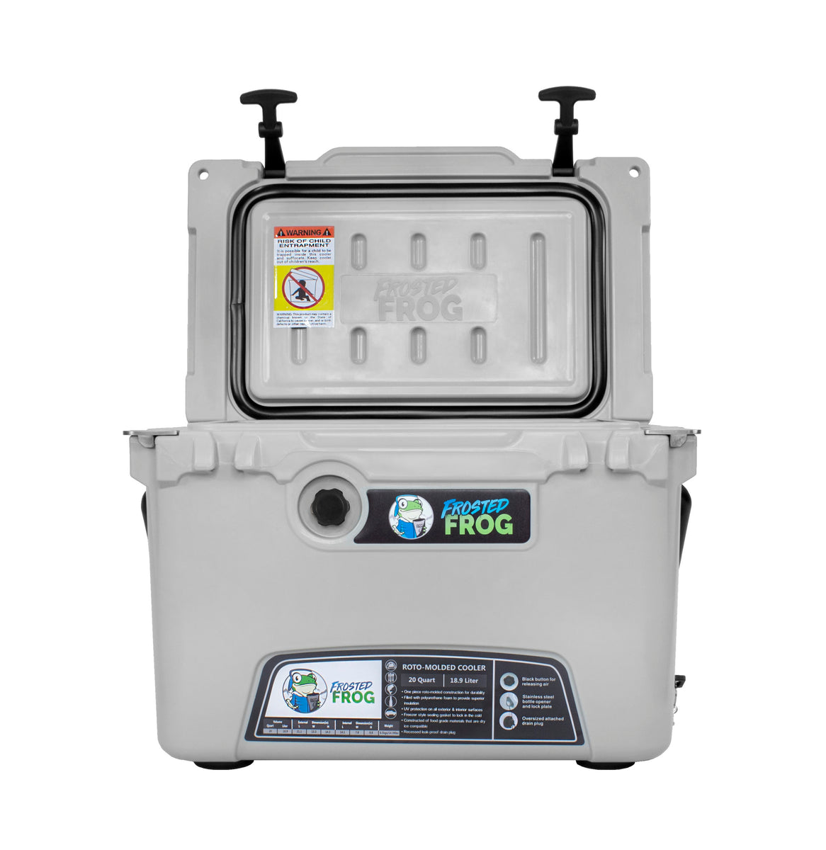 Frosted Frog 20QT Cooler – Cool Gray, 20QT – Pro UTV Parts Frosted Frog 20QT Cooler – Cool Gray, 20QT – Pro UTV Parts