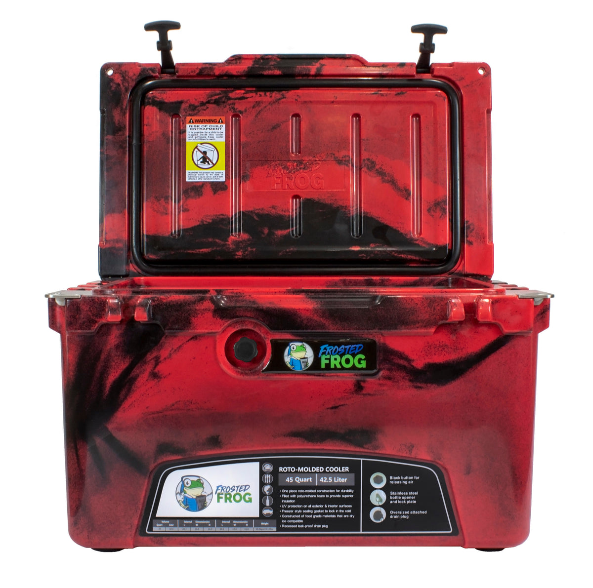 Frosted Frog 45QT Camo Cooler – Camo Red, 45QT – Pro UTV Parts