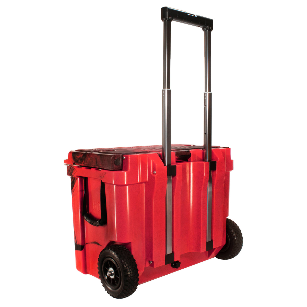 Frosted Frog 60QT Cooler with Wheels & Telescoping Handle – Red