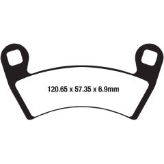 EBC Long-Life Sintered R-Series Brake Pads - Front - Rear - Polaris - Ranger 1000 - RZR 900 - RZR 1000