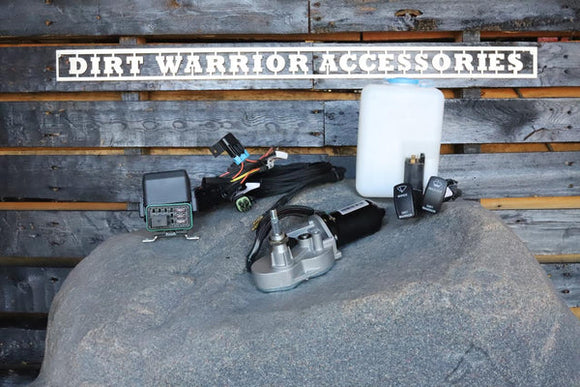Dirt Warrior Accessories Electric Windshield Wiper Kit for KAWASAKI KRX 1000