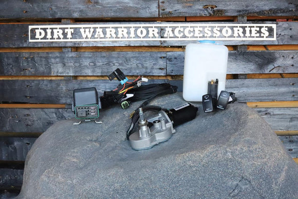 Electric Windshield Wiper Kit for Polaris 1000XP/TURBO/TURBO S - Dirt Warrior Accessories