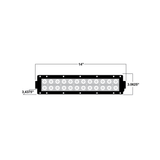 Dual Row LED Lightbar 14 Inch
