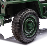 Military Willys 24V 3-Seater 4x4 Kids Ride-On Truck