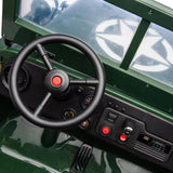 Military Willys 24V 3-Seater 4x4 Kids Ride-On Truck