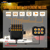 Auxbeam - BC60 6 GANG LED SWITCH PANEL, OFF ROAD LIGHT CONTROLLER (BLUE)