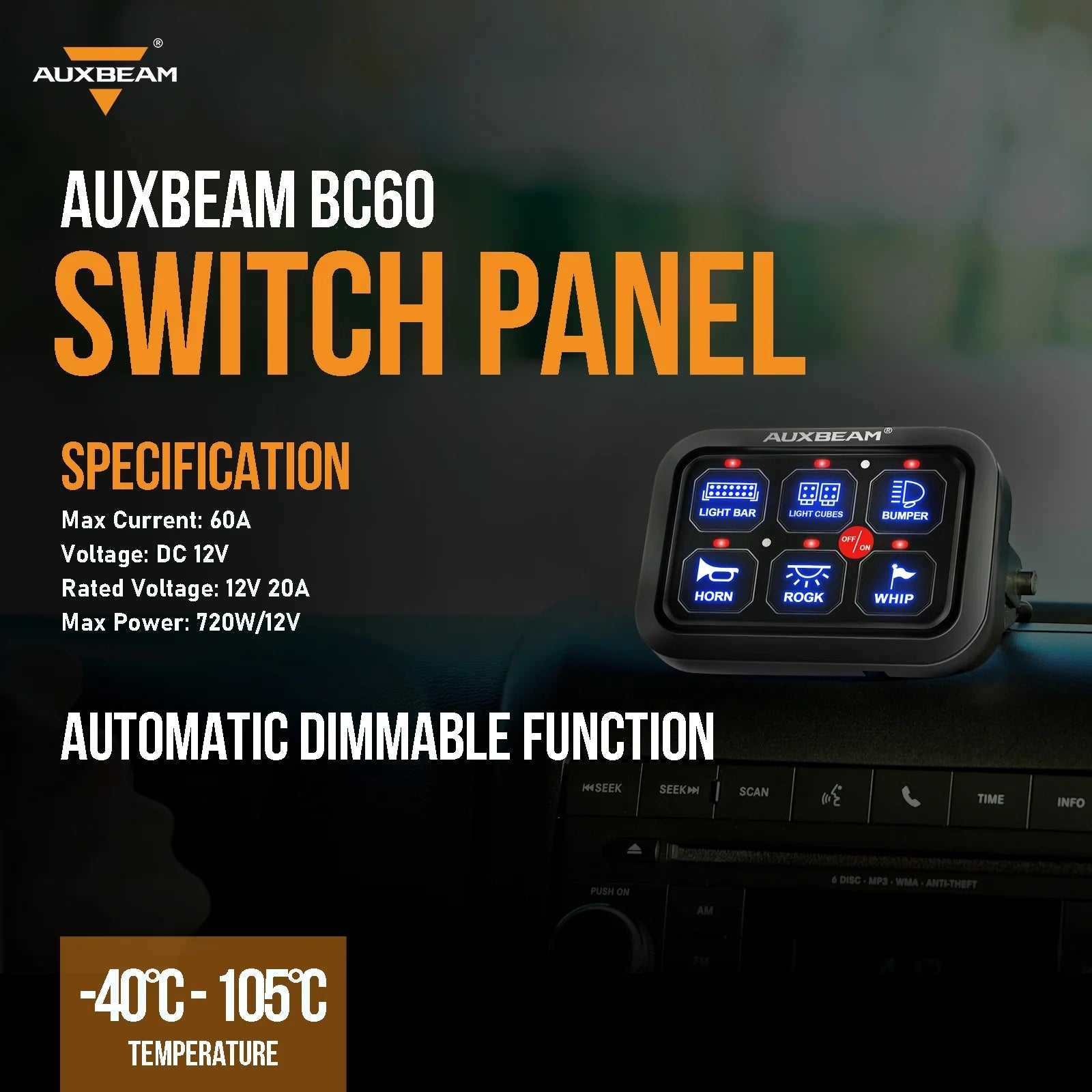 Auxbeam 6 Gang Switch Panel BC60, Universal Circuit UK | Ubuy Auxbeam 6 Gang Switch Panel BC60, Universal Circuit UK | Ubuy