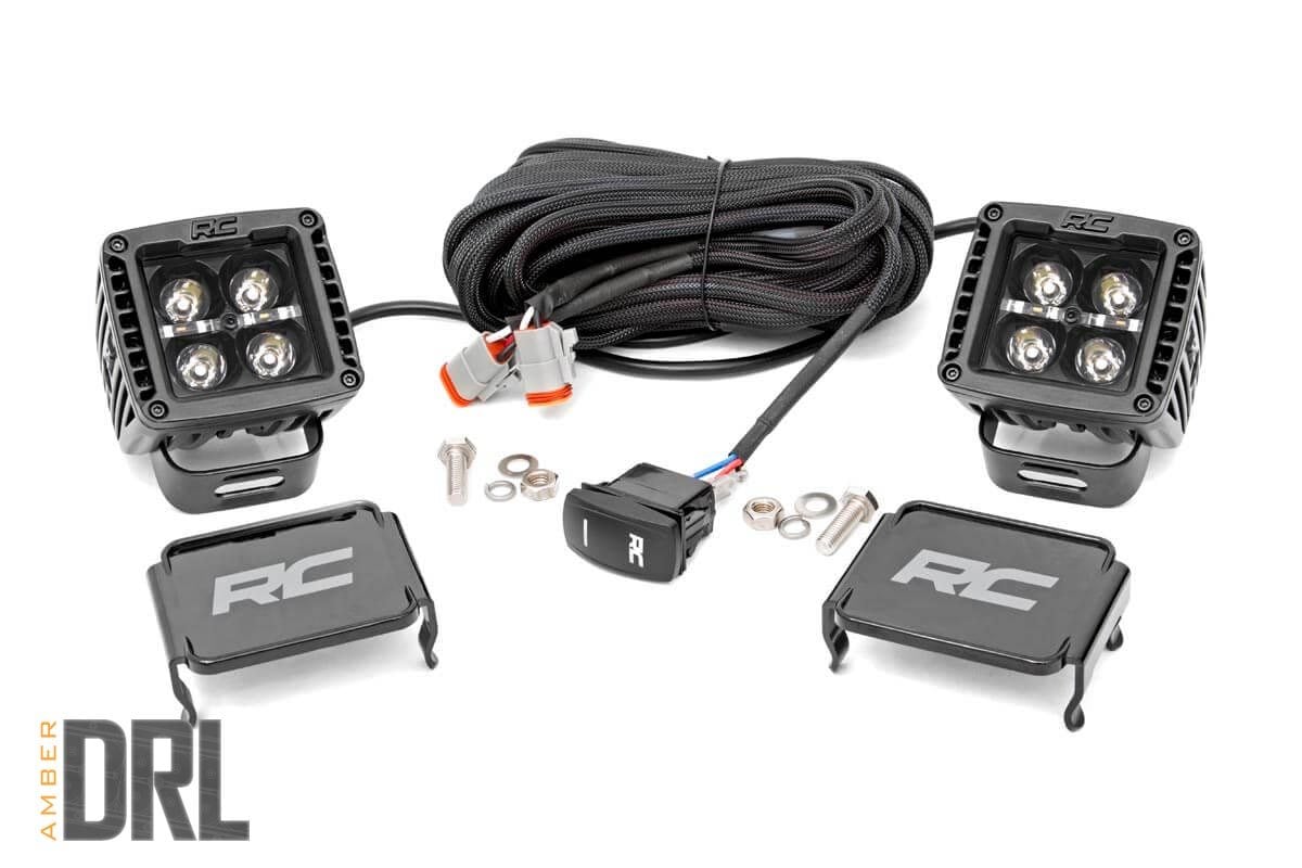 2 Inch Black Series LED Light Pods (Amber DRL) by Rough Country – Pro UTV  Parts