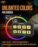 Auxbeam - RA80 XL RGB SWITCH PANEL, LARGER SIZE, TOGGLE/ MOMENTARY/ PULSED MODE SUPPORTED
