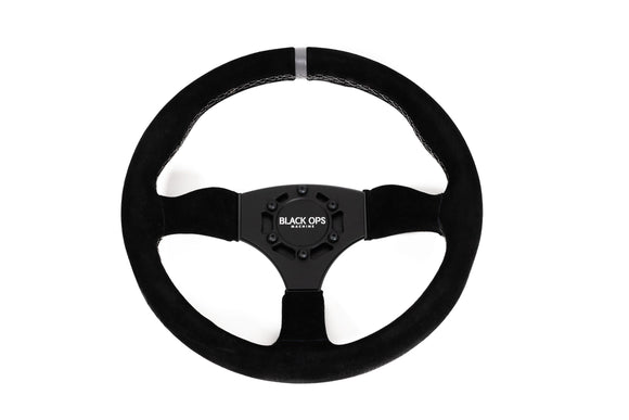 Suede Steering Wheel (6 bolt pattern) by Black Ops Machine