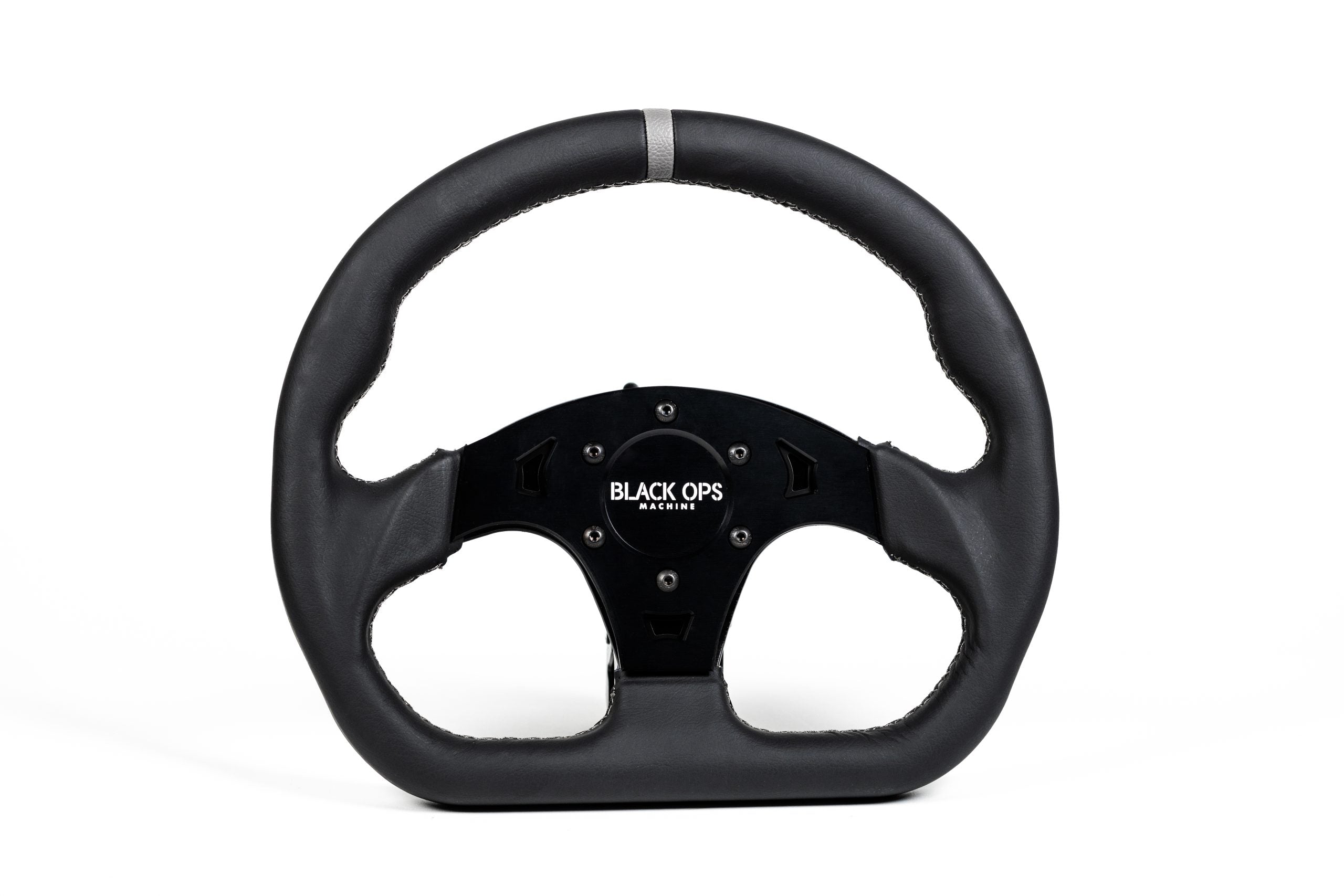D-shaped Steering Wheel – Leather by Black Ops Machine – Pro UTV Parts