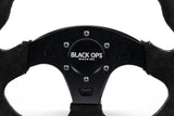 D-shaped Steering Wheel – Suede by Black Ops Machine