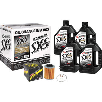 X3 SXS QUICK CHANGE KIT 10W50/5W-40 WITH OIL FILTER by MAXIMA RACING OILS - CAN-AM MAVERICK X3 (All Models)