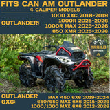 Can-Am Outlander 1000/850/650/450 6x6 2015-2026 4 Wheel Brass Brake Pad Set