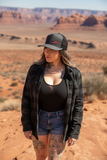 Classics 2-Tone Trucker Hat Charcoal/Black, Black/Red Elektric Logo