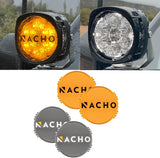 NACHO Quatro Spot Beam Output - Ideal For Down The Road Visibility - Size 4" - Pair
