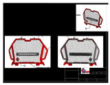 Aftermarket Snap In Grille with Light Bar