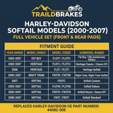 Harley-Davidson Softail 2000-2007 Ceramic Brake Pad Set