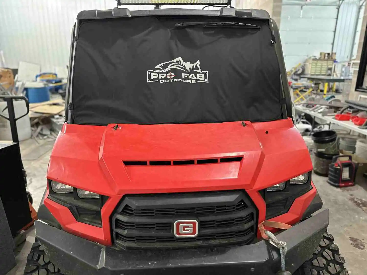 windshield tarp Padded Windshield Cover for Gravely by Pro Fab Outdoors – Pro UTV Parts