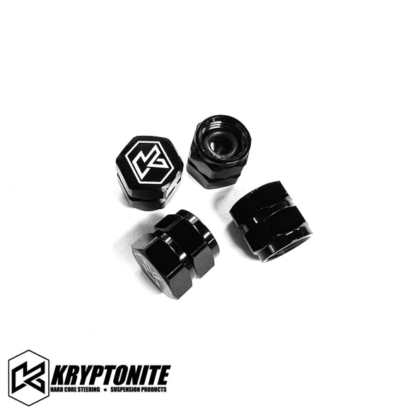 KRYPTONITE MACHINED ALUMINUM VALVE STEM CAPS FOR STANDARD SCHRADER VALVE
