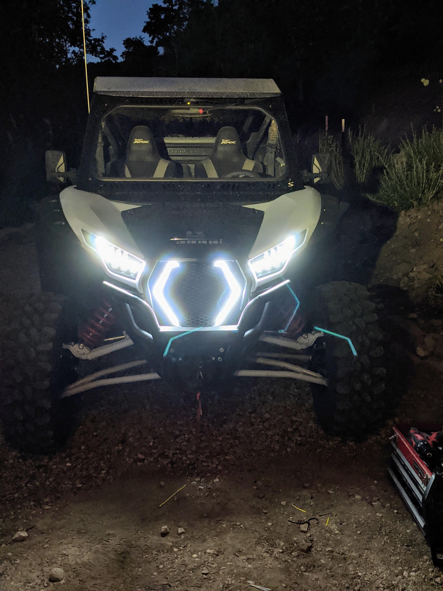 Grill & Fang Lights Kit for 2020+ Kawasaki KRX 1000 by Ryco (for