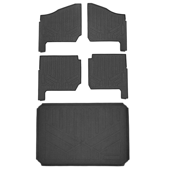 SMARTLINER Custom Fit Rugged Rubber Floor Liners For 2018-2025 Polaris Ranger Crew 1000 (6 Seater)
