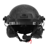 Rugged Radios MRC Opposition Half Helmet with Rail Mounted Headset - DOT