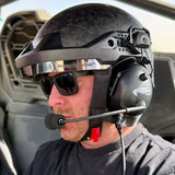 Rugged Radios MRC Opposition Half Helmet with Rail Mounted Headset - DOT