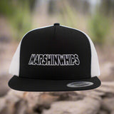 Marshin Whips Signature Flat Bill Snapback Hat | Premium Off-Road Headwear