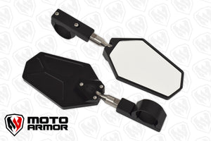 Moto Armor Billet Convex Mirrors Fits 1.75"- 2" (SET of 2)