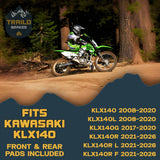Kawasaki KLX140/KLX150/KLX230 2008-2026 Ceramic Brake Pad Set