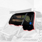 Polaris RZR 1000 XP / Turbo Rear Windshield 2019-23 With or Without Harnesses by DWA (Dirt Warrior Specialties)