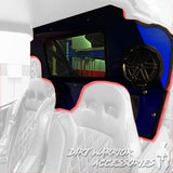 Polaris RZR Turbo S Rear Windshield w/ Speaker Cut-Outs 2018-21 by DWA (Dirt Warrior Accessories)