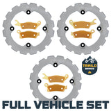 Can-Am Outlander 450/500/570/650/850/1000/HD5/HD7/PRO 2013-2026 Ridge Rider Rotor and Pad Kit