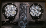Marshin Whips 6" High-Output LED Pod Lights | 4-Beam Design (Set of 2)