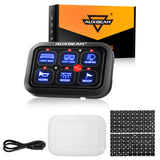 Auxbeam - BC60 6 GANG LED SWITCH PANEL, OFF ROAD LIGHT CONTROLLER (BLUE)