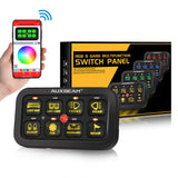 Auxbeam - AR-800 RGB SWITCH PANEL WITH APP, TOGGLE/ MOMENTARY/ PULSED MODE SUPPORTED