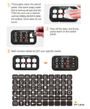 Auxbeam - BA80 8 GANG LED SWITCH PANEL KIT AUTOMATIC DIMMABLE UNIVERSAL(ONE-SIDED OUTLET) BLUE